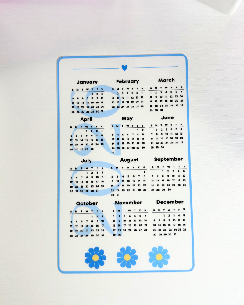 A6 2026 Calendar