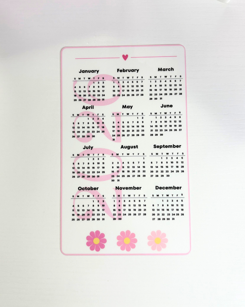 A6 2026 Calendar