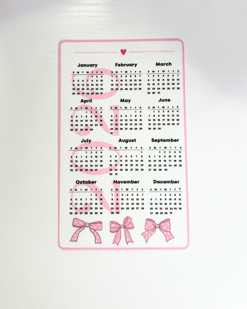 A6 2026 Calendar