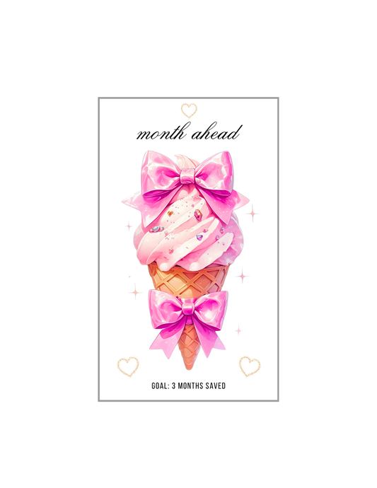 Pink Cute Bow Ice Cream Dashboard