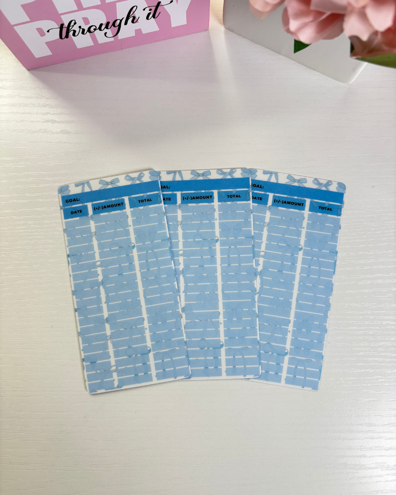 Budget Sheets - Set Of 3