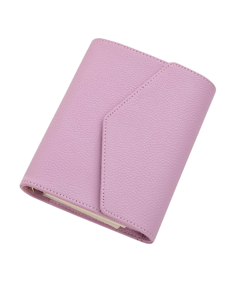 A6 Trifold Pebble Leather Binder