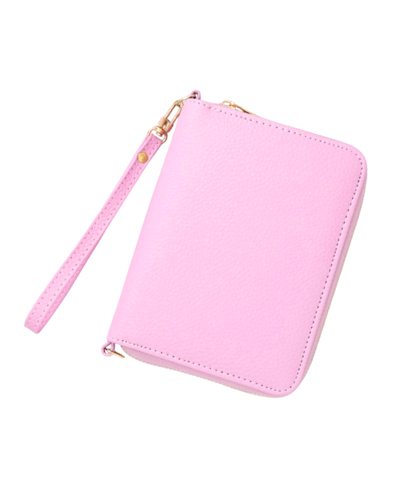 A7 Pebble Leather Zipper Wristlet Binder 💖