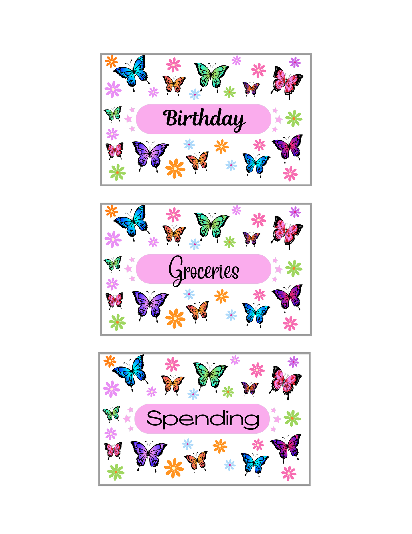 A7 Butterfly Cash Envelopes
