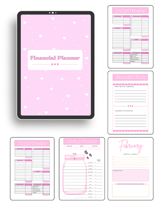 Pink A5 ✨ Financial Planner Digital Download