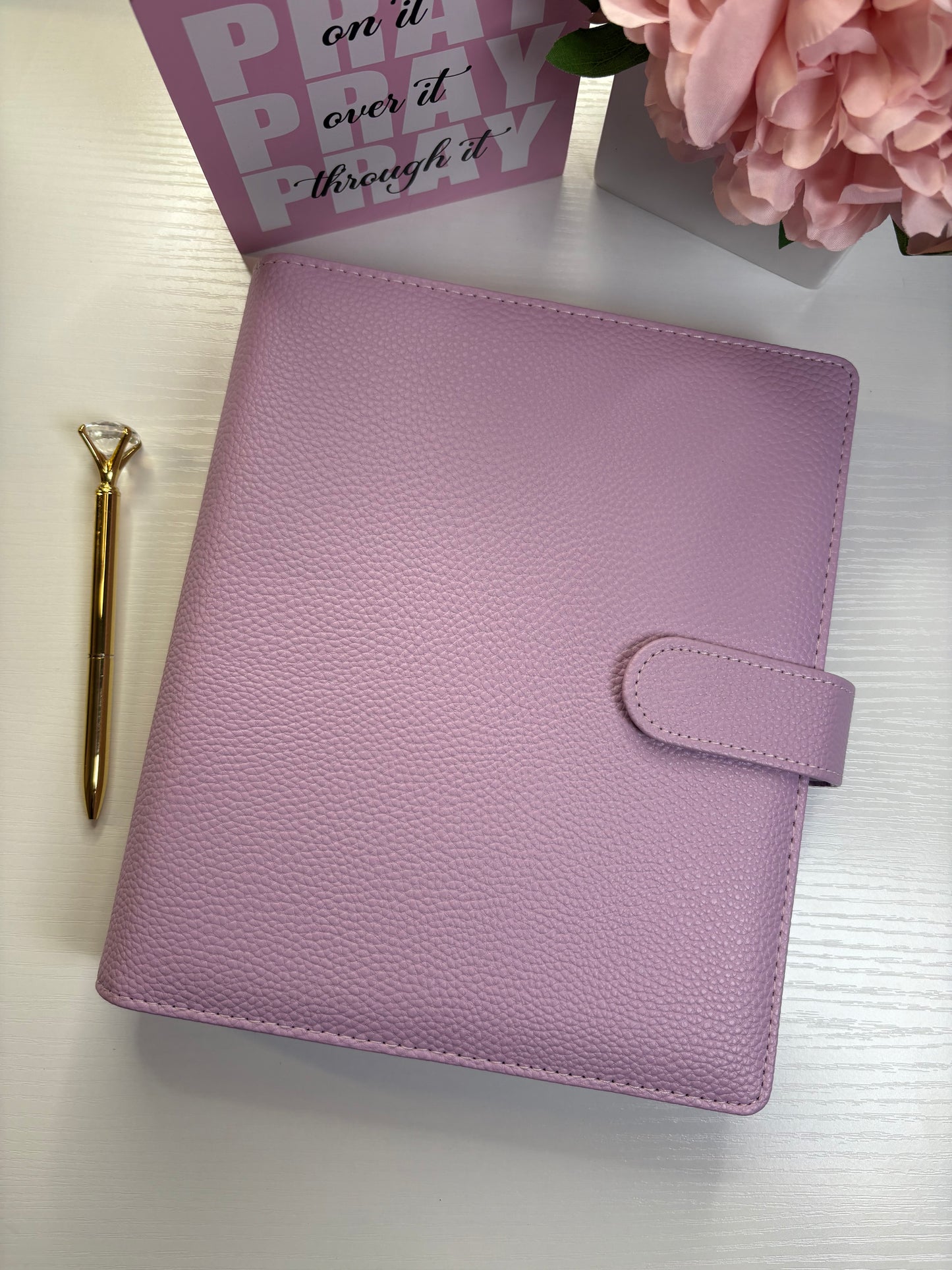 A5 Pebble Leather Budget Binder 💖