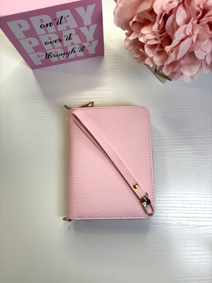 A7 Pebble Leather Zipper Wristlet Binder 💖