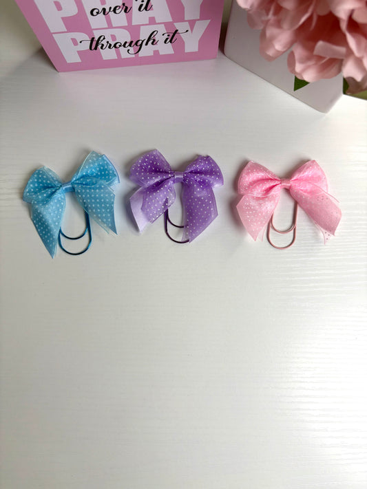 Polka Dot Bow Clip