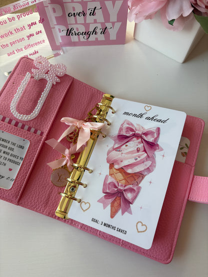 Pink Cute Bow Ice Cream Dashboard